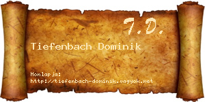 Tiefenbach Dominik névjegykártya